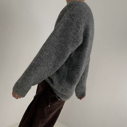 Mens Trendy Winter Wool Sweatshirt